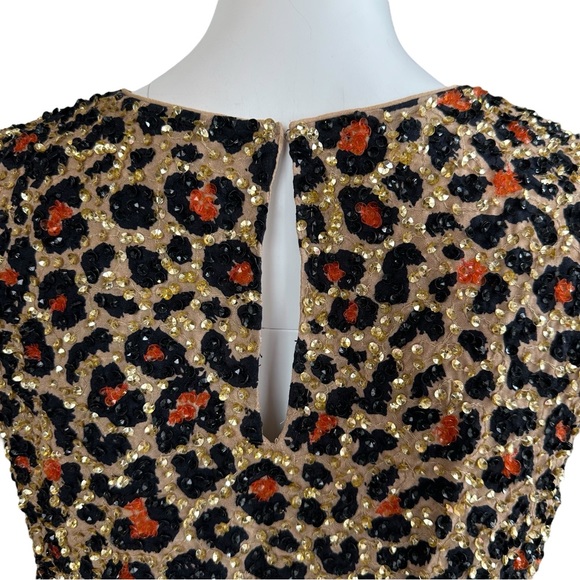 NWT Velvet by Graham & Spencer Yves Leopard Sequined Sleeveless Top Small S - Picture 5 of 9